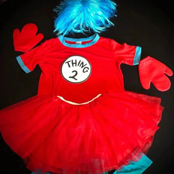 Dr. Seuss Thing 1 or 2 costume kids Medium - Picture 2 of 8
